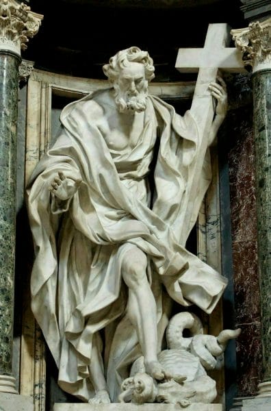 Christian Cross Symbols - Statue-of-Philip-in-the-Archbasilica-of-St.-John-Lateran-by-Giuseppe-Mazzuoli